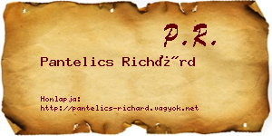 Pantelics Richárd névjegykártya